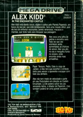 Alex Kidd in the Enchanted Castle (Europe) (Rev A) box cover back